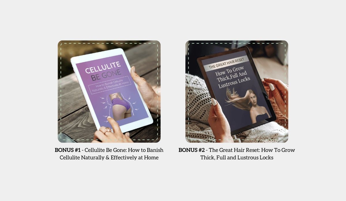 Bônus 1 e 2: E-books Cellulite Be Gone e The Great Hair Reset