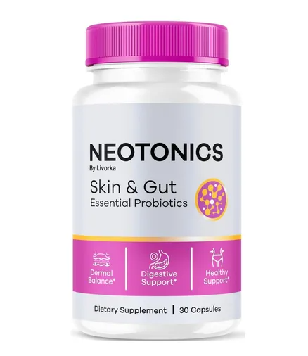 Frasco de Neotonics com o texto 'REVIEW' em destaque.